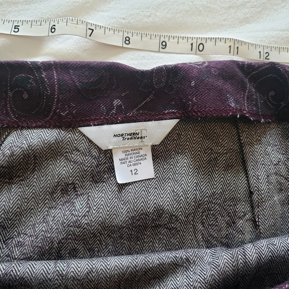 Purple Paisley Midi Skirt - Picture 5 of 8